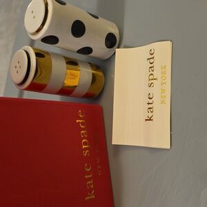 (J64) Kate Spade Dot & Stripes Salt and Pepper Shaker